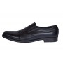 Pantofi barbati eleganti piele naturala fara siret Negru - GKR87N